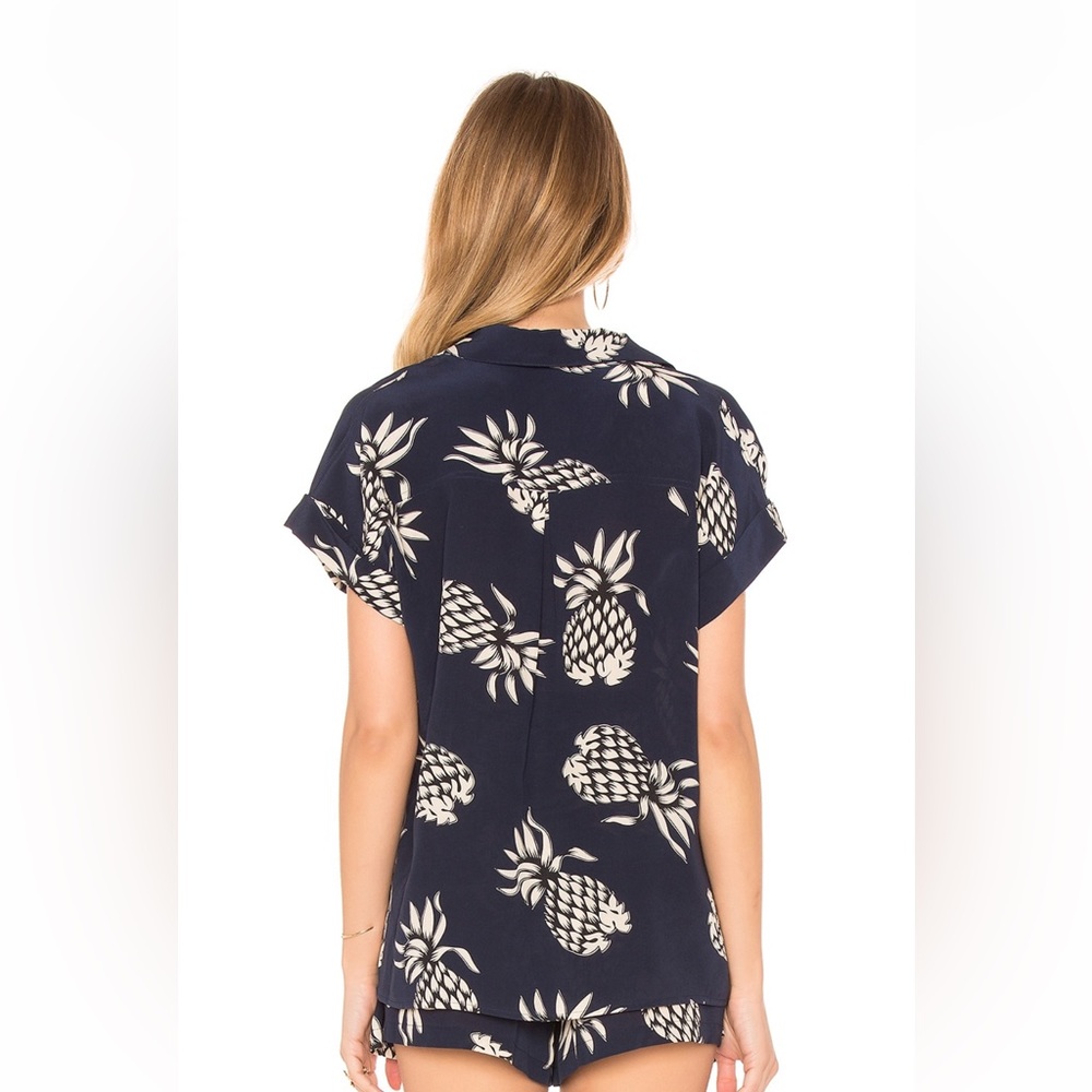 Rails Silk Whitney Pineapple Button Down Top Shirt - Picture 8 of 10